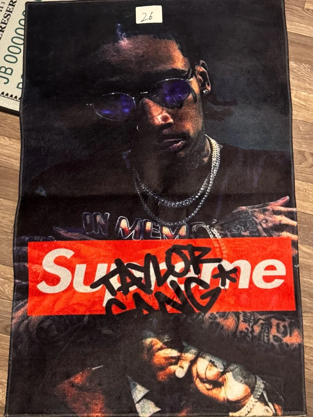 CUSTOM MADE SUPREME WHIZ KHALIFA TAYLOR GANG RUG/DECOR 35x24In.